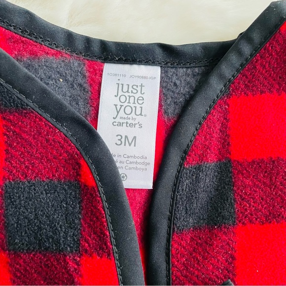 CARTER’S NWOT Baby Buffalo Check Vest 3 Months - Picture 3 of 9